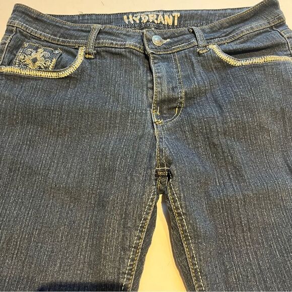 Hydrant Women's Blue denim Bermuda shorts Size 10 Embellished pockets - Picture 5 of 8